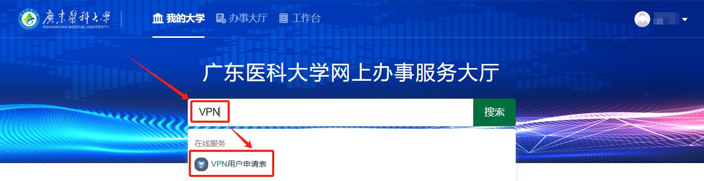 搜索 VPN 用户申请表